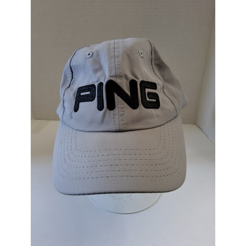 Ping G30 Unisex Adult  Gray & Black Adjustable Golf Embroidered Hat 100% Polyest